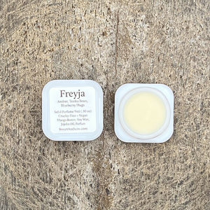 Freyja - warm amber, comforting tonka bean, & tranquil blueberry...